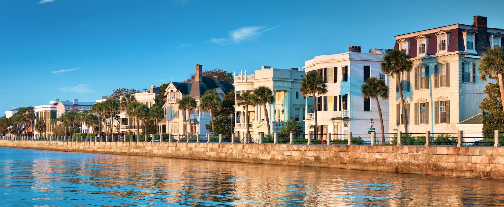 Historic waterfront buildings in Charleston
